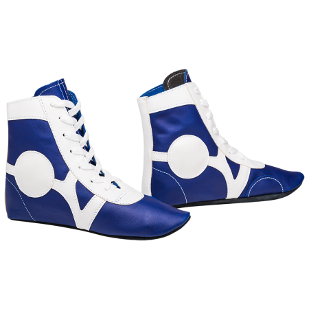 Купить Обувь для самбо SM-0102, кожа, синий Rusco в Суворове 